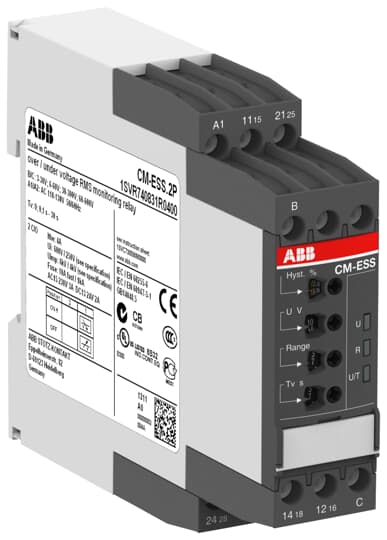 CM-ESS.2S Voltage monitoring relay 2c/o, B-C=3-600VRMS, 110-130VAC